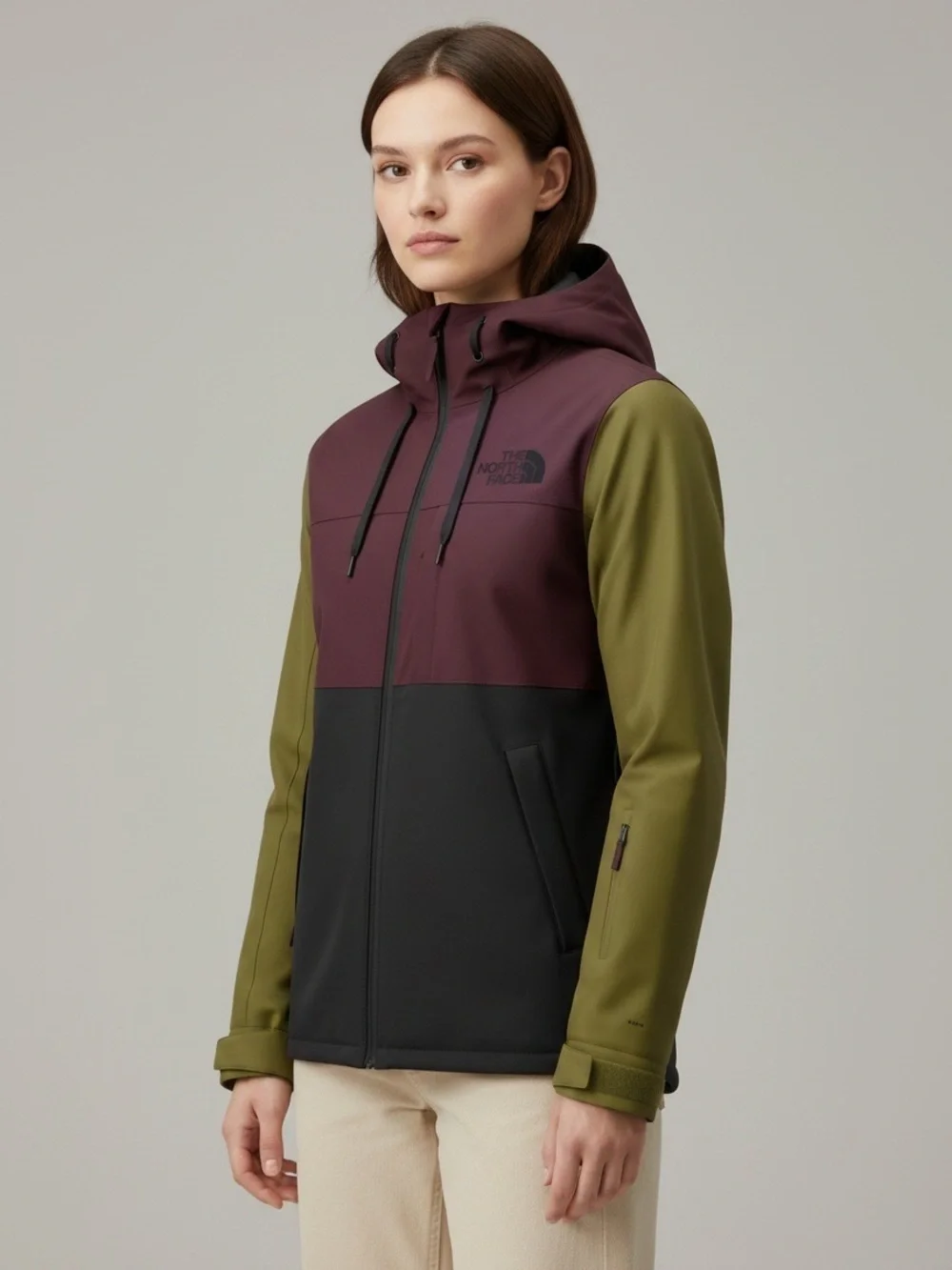 North Face Freedom Insulated Jacket Plum Olive Green Black Size XS